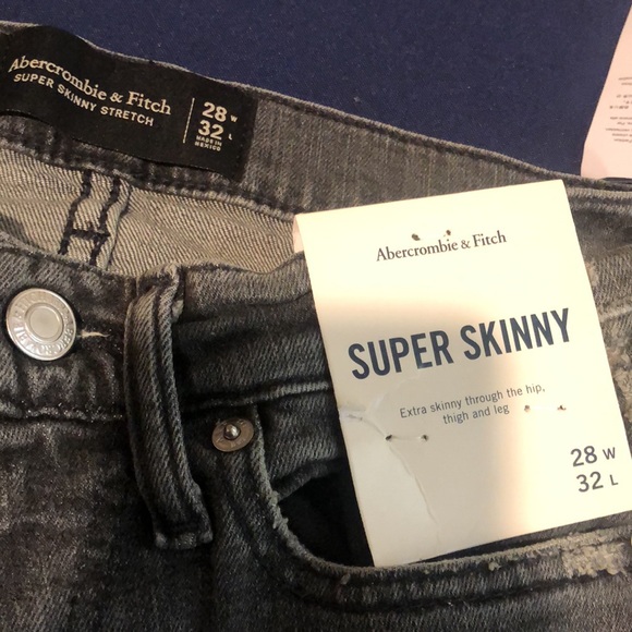 Abercrombie & Fitch super skinny stretch NWT size 28X32 - Picture 7 of 7